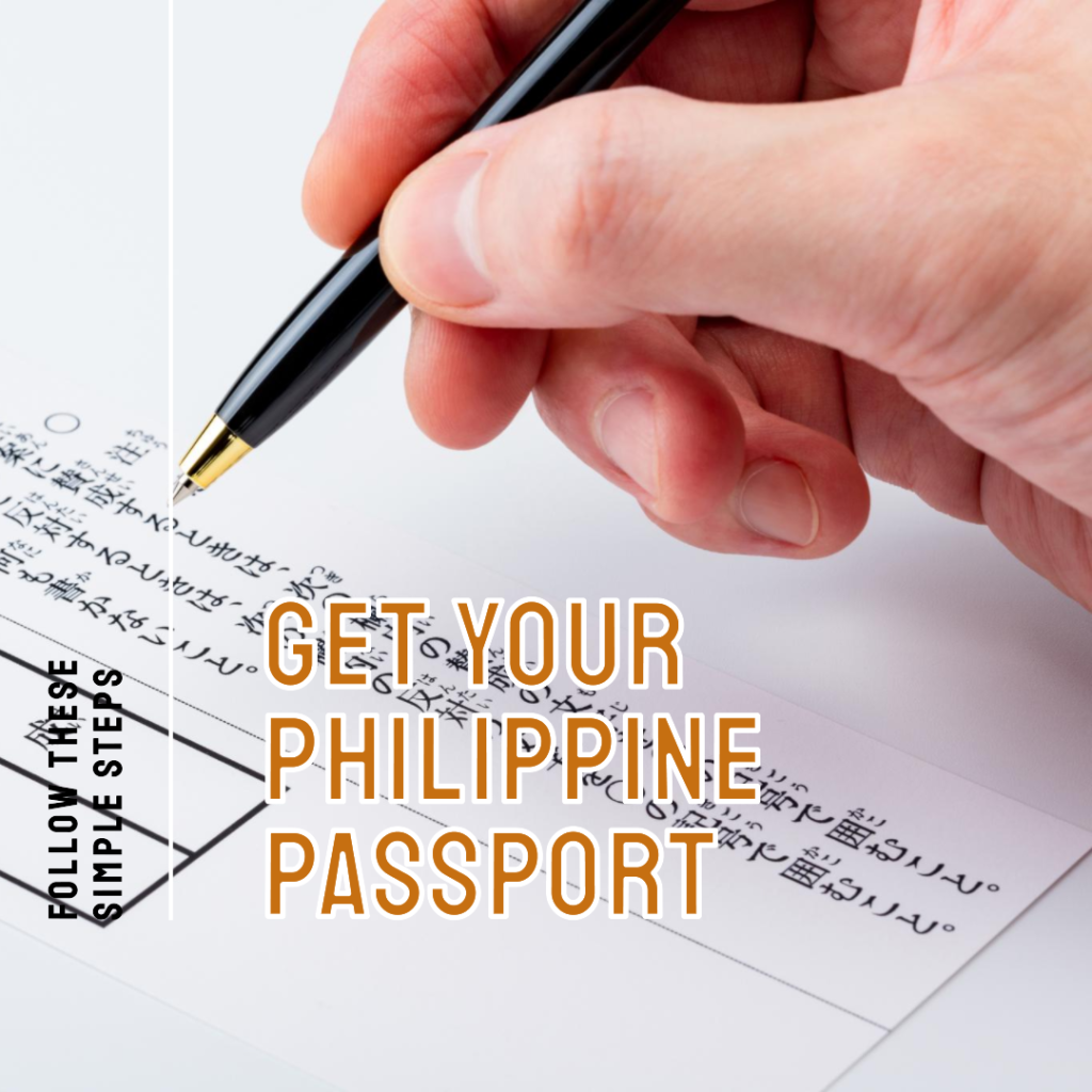 filling up a form for philippine passport